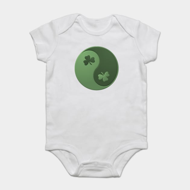 Yin Yang Shamrocks Baby Bodysuit by HolidayBug